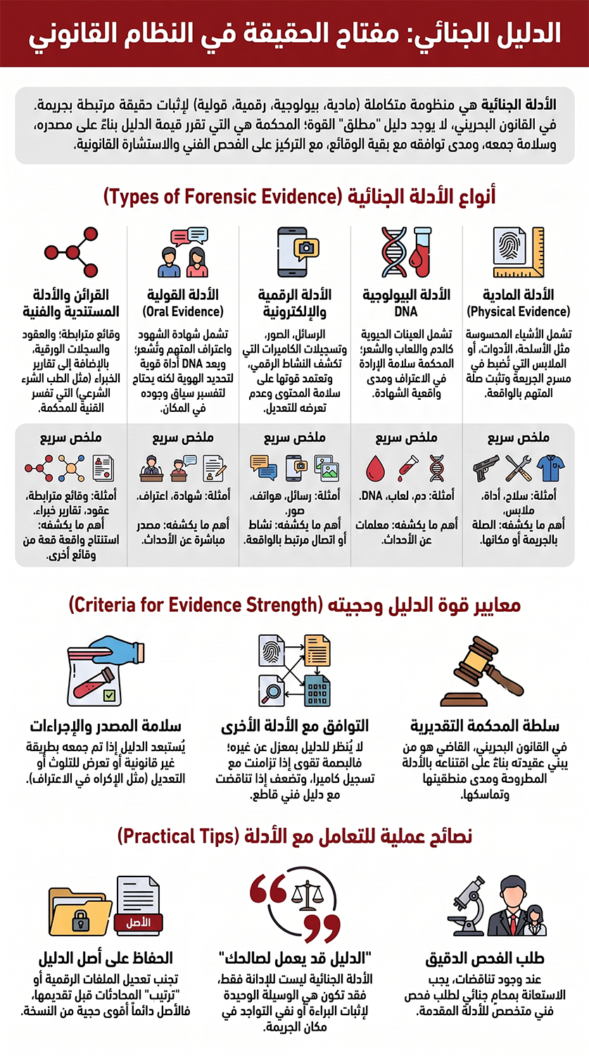الدليل الجنائي في النظام القانوني