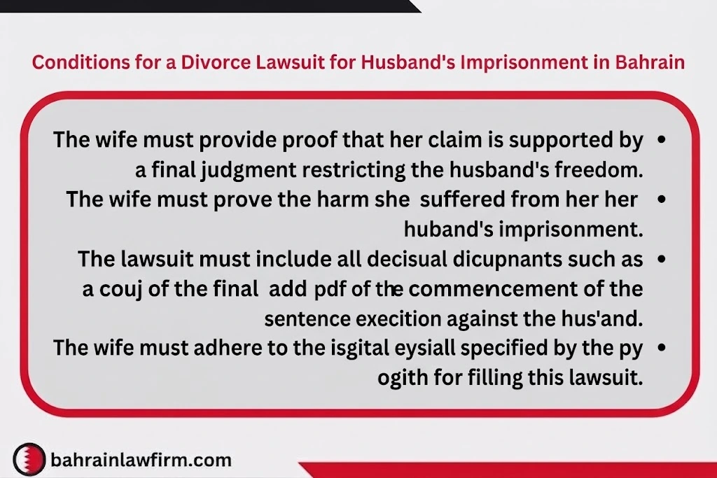 Conditions for Divorce Claim Due to Husband’s Imprisonment in Bahrain