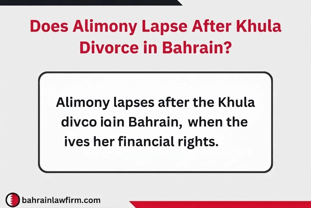 Does maintenance fall after Khula in Bahrain