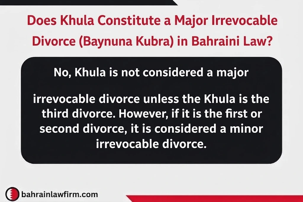 Is Khula a Major Irrevocable Divorce under Bahraini Law