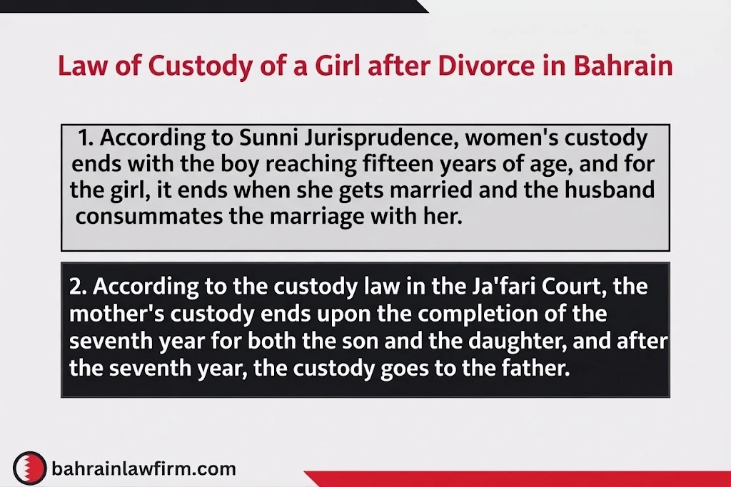 Daughter Custody Rights After Divorce in Bahrain