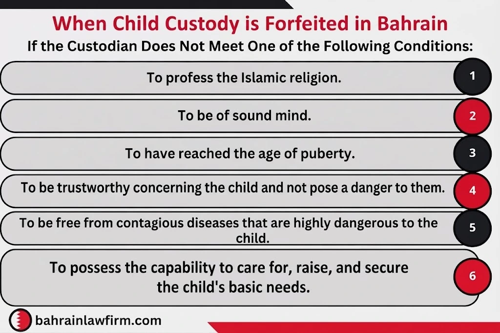 Cases Where a Father May Lose Child Custody in Bahrain
